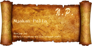 Nyakas Polla névjegykártya